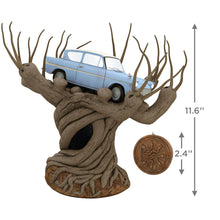Load image into Gallery viewer, Hallmark Harry Potter and the Chamber of Secrets™ Collection Flying Ford Anglia in the Whomping Willow™ Tree Topper With Light and Sound