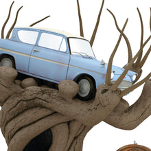 Load image into Gallery viewer, Hallmark Harry Potter and the Chamber of Secrets™ Collection Flying Ford Anglia in the Whomping Willow™ Tree Topper With Light and Sound