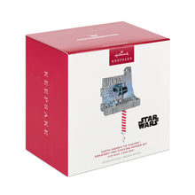 Load image into Gallery viewer, Hallmark Star Wars: A New Hope™ Darth Vader's TIE Fighter™ 2024 Ornament and Stocking Hanger Set With Light and Sound