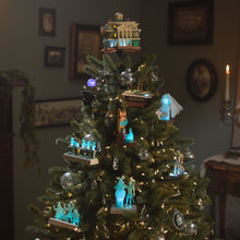 Load image into Gallery viewer, Hallmark Disney The Haunted Mansion Collection Disneyland Manor Tree Topper With Light and Sound