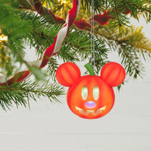 Load image into Gallery viewer, Hallmark Disney Mickey Mouse Mysterious Mickey Jack-o'-Lantern Ornament With Light