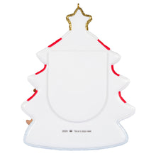 Load image into Gallery viewer, Hallmark Baby's First Christmas Red and White Tree 2025 Photo Frame Ornament