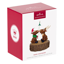 Load image into Gallery viewer, Hallmark Merry Kiss-Moose 2025 Musical Ornament With Motion