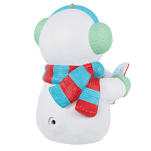 Load image into Gallery viewer, Hallmark Caroling Snowman 2024 Musical Ornament With Light