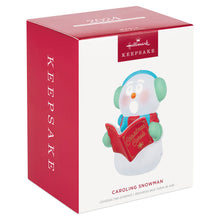 Load image into Gallery viewer, Hallmark Caroling Snowman 2024 Musical Ornament With Light