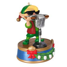 Load image into Gallery viewer, Hallmark North Pole Tree Trimmers Band Collection Hank On Harmonica 2024 Musical Ornament With Light
