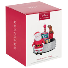 Load image into Gallery viewer, Hallmark Ho-Ho-Holiday Travel 2024 Ornament With Light, Sound and Motion