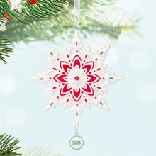 Load image into Gallery viewer, Hallmark Snowflake 2024 Porcelain Ornament