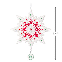 Load image into Gallery viewer, Hallmark Snowflake 2024 Porcelain Ornament