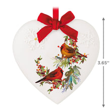 Load image into Gallery viewer, Hallmark Christmas Cardinals 2024 Porcelain Ornament