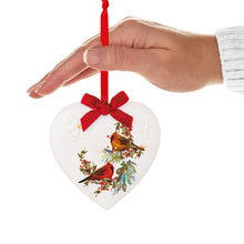 Load image into Gallery viewer, Hallmark Christmas Cardinals 2024 Porcelain Ornament