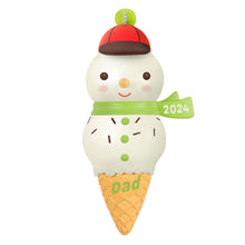 Load image into Gallery viewer, Hallmark Dad Snowman Ice Cream Cone 2024 Ornament
