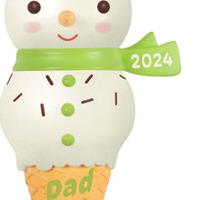 Load image into Gallery viewer, Hallmark Dad Snowman Ice Cream Cone 2024 Ornament