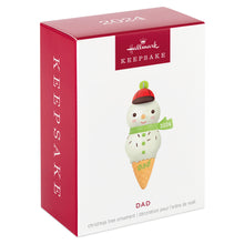 Load image into Gallery viewer, Hallmark Dad Snowman Ice Cream Cone 2024 Ornament