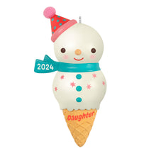 Load image into Gallery viewer, Hallmark Daughter Snowman Ice Cream Cone 2024 Ornament