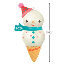 Load image into Gallery viewer, Hallmark Daughter Snowman Ice Cream Cone 2024 Ornament