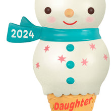 Load image into Gallery viewer, Hallmark Daughter Snowman Ice Cream Cone 2024 Ornament