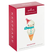 Load image into Gallery viewer, Hallmark Daughter Snowman Ice Cream Cone 2024 Ornament