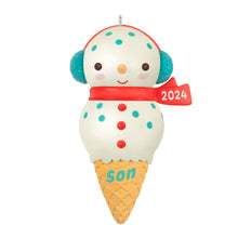 Load image into Gallery viewer, Hallmark Son Snowman Ice Cream Cone 2024 Ornament