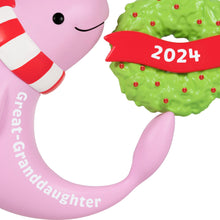 Load image into Gallery viewer, Hallmark Great-Granddaughter Narwhal 2024 Ornament
