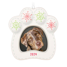 Load image into Gallery viewer, Hallmark Happy Dog 2024 Porcelain Photo Frame Ornament