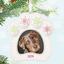 Load image into Gallery viewer, Hallmark Happy Dog 2024 Porcelain Photo Frame Ornament