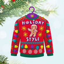 Load image into Gallery viewer, Hallmark Holiday Style 2025 Sweater Musical Ornament With Light