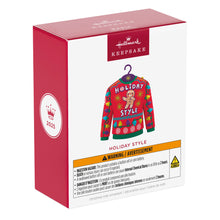 Load image into Gallery viewer, Hallmark Holiday Style 2025 Sweater Musical Ornament With Light