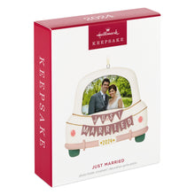 Load image into Gallery viewer, Hallmark Just Married 2024 Porcelain Photo Frame Ornament
