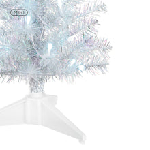 Load image into Gallery viewer, Hallmark Miniature Silver and White Pre-Lit Christmas Tree, 18.75"