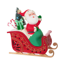 Load image into Gallery viewer, Hallmark Mini Vintage Santa ShowToppers Musical Tree Topper With Light, 4.26”