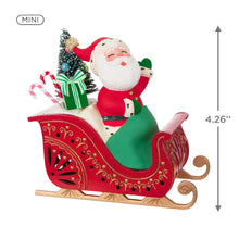 Load image into Gallery viewer, Hallmark Mini Vintage Santa ShowToppers Musical Tree Topper With Light, 4.26”