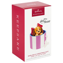Load image into Gallery viewer, Hallmark Disney Lady and the Tramp Darling's Christmas Gift 2024 Ornament
