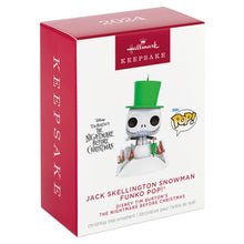 Load image into Gallery viewer, Hallmark Disney Tim Burton's The Nightmare Before Christmas Jack Skellington Snowman Funko POP!® 2024 Ornament