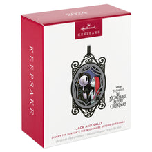 Load image into Gallery viewer, Hallmark Disney Tim Burton's The Nightmare Before Christmas Jack and Sally Papercraft 2024 Ornament
