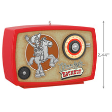 Load image into Gallery viewer, Hallmark Disney/Pixar Toy Story 2 Woody's Roundup Radio 2024 Ornament With Light and Sound