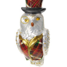 Load image into Gallery viewer, Hallmark Dapper Owl 2025 LTD Glass Ornament