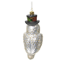 Load image into Gallery viewer, Hallmark Dapper Owl 2025 LTD Glass Ornament