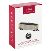 Load image into Gallery viewer, Hallmark Lionel® Union Pacific Rotary Bathtub Gondola 2024 Metal Ornament