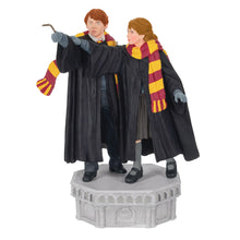 Load image into Gallery viewer, Hallmark Harry Potter and the Chamber of Secrets™ Collection Ron Weasley™ and Hermione Granger™ Ornament With Light and Sound