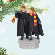 Load image into Gallery viewer, Hallmark Harry Potter and the Chamber of Secrets™ Collection Ron Weasley™ and Hermione Granger™ Ornament With Light and Sound