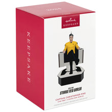 Load image into Gallery viewer, Hallmark Star Trek™: Strange New Worlds Captain Christopher Pike 2024 Ornament With Sound