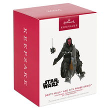 Load image into Gallery viewer, Hallmark Star Wars: The Phantom Menace™ 25th Anniversary Darth Maul™ and Sith Probe Droid™ 2024 Ornaments, Set of 2