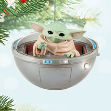 Load image into Gallery viewer, Hallmark Star Wars: The Mandalorian™ Grogu™ in Hovering Pram 2024 Ornament With Light, Sound and Motion