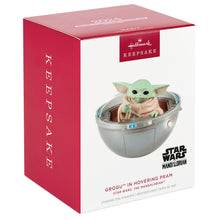 Load image into Gallery viewer, Hallmark Star Wars: The Mandalorian™ Grogu™ in Hovering Pram 2024 Ornament With Light, Sound and Motion