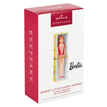 Load image into Gallery viewer, Hallmark Barbie™ 60th Anniversary Barbie's Little Sister, Skipper™ 2024 Ornament