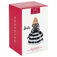Load image into Gallery viewer, Hallmark Barbie™ 65th Anniversary Blue Sapphire 2024 Porcelain and Fabric Ornament