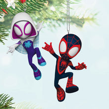Load image into Gallery viewer, Hallmark Marvel Spidey and His Amazing Friends Spin and Ghost-Spider 2025 Ornaments, Set of 2