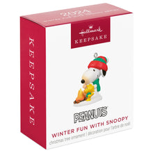 Load image into Gallery viewer, Hallmark Mini Peanuts® Winter Fun With Snoopy 2024 Ornament, 1.02"