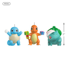 Load image into Gallery viewer, Hallmark Mini Pokémon Squirtle, Charmander, Bulbasaur 2025 Ornaments, Set of 3 *coming in Oct